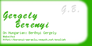 gergely berenyi business card