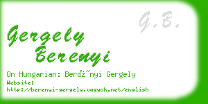 gergely berenyi business card